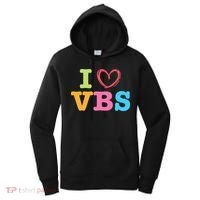 I Love Vbs I Heart Vacation Bible School Crew Bible Study Women's Hoodie thumb 0