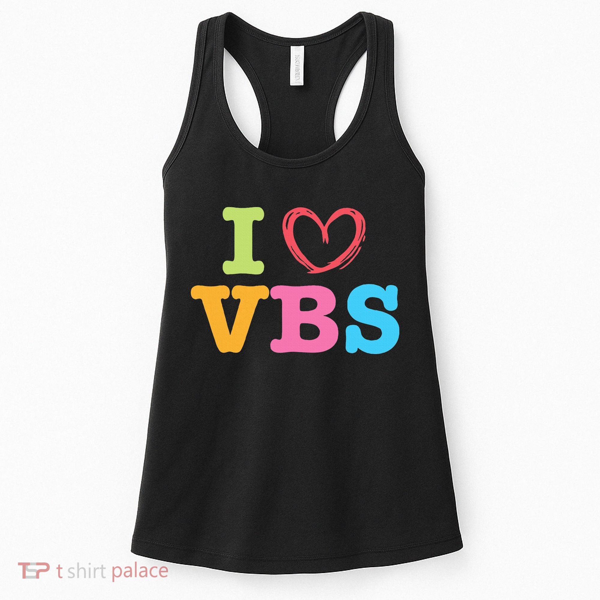 I Love Vbs I Heart Vacation Bible School Crew Bible Study Women's Tank Top