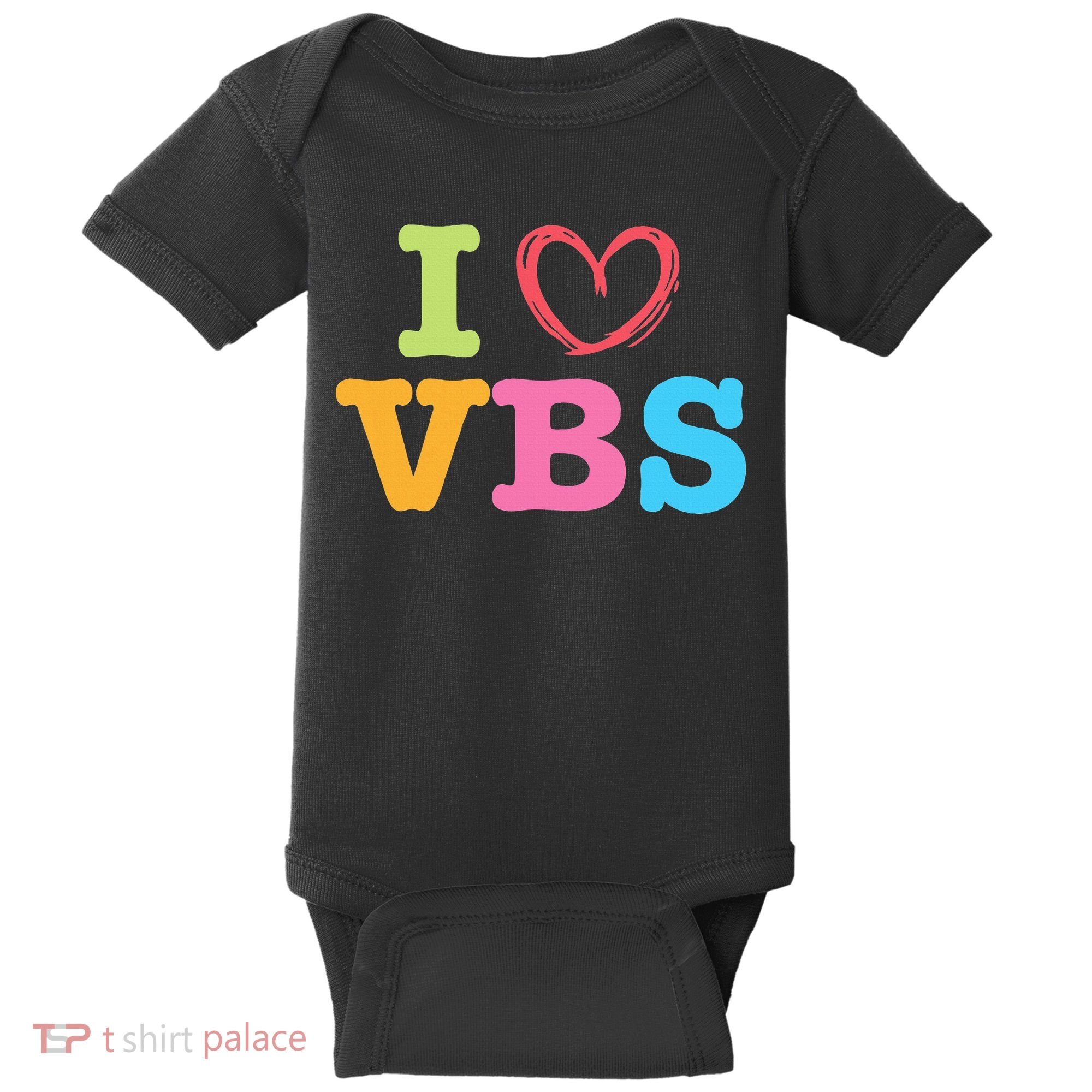 I Love Vbs I Heart Vacation Bible School Crew Bible Study Baby Bodysuit