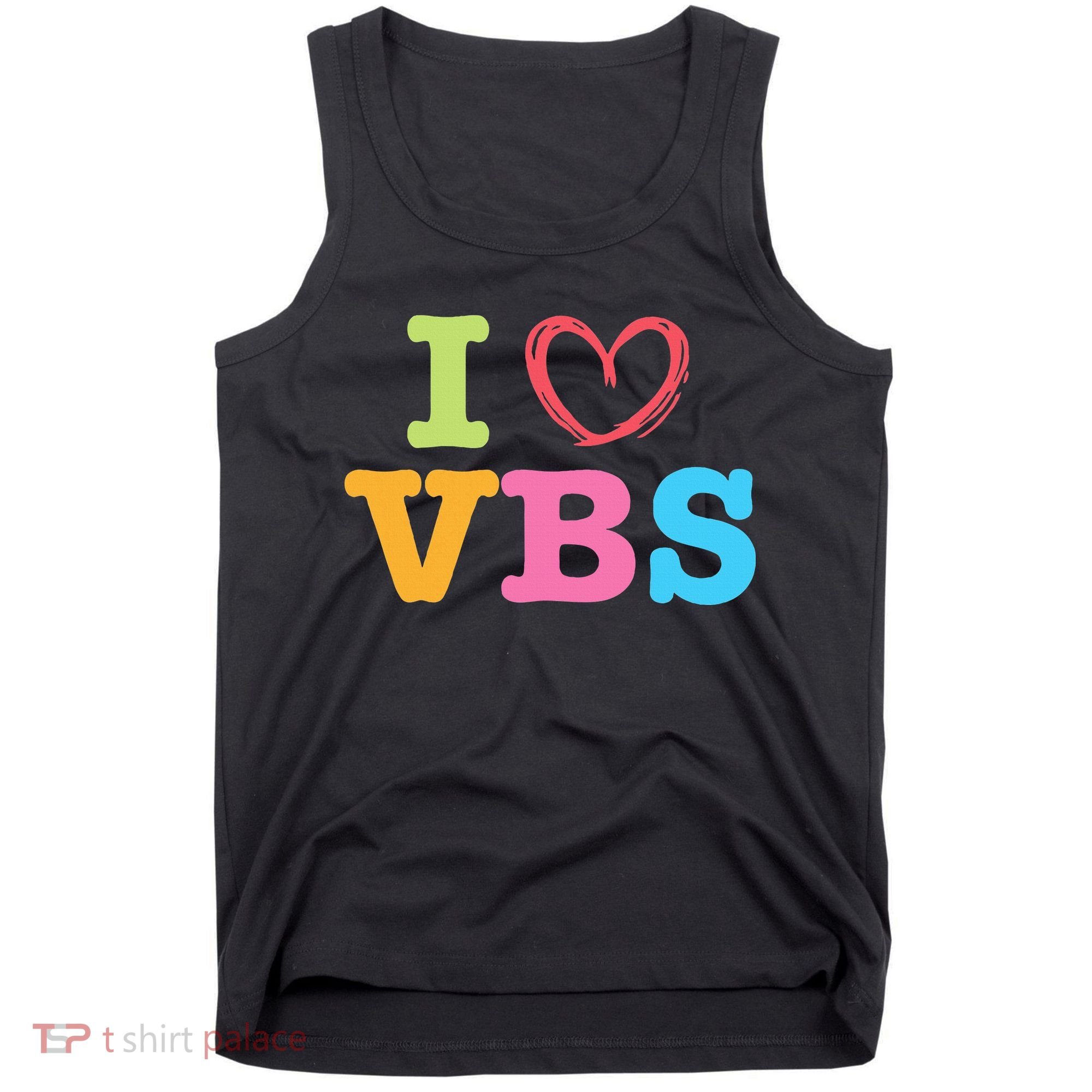 I Love Vbs I Heart Vacation Bible School Crew Bible Study Tank Top