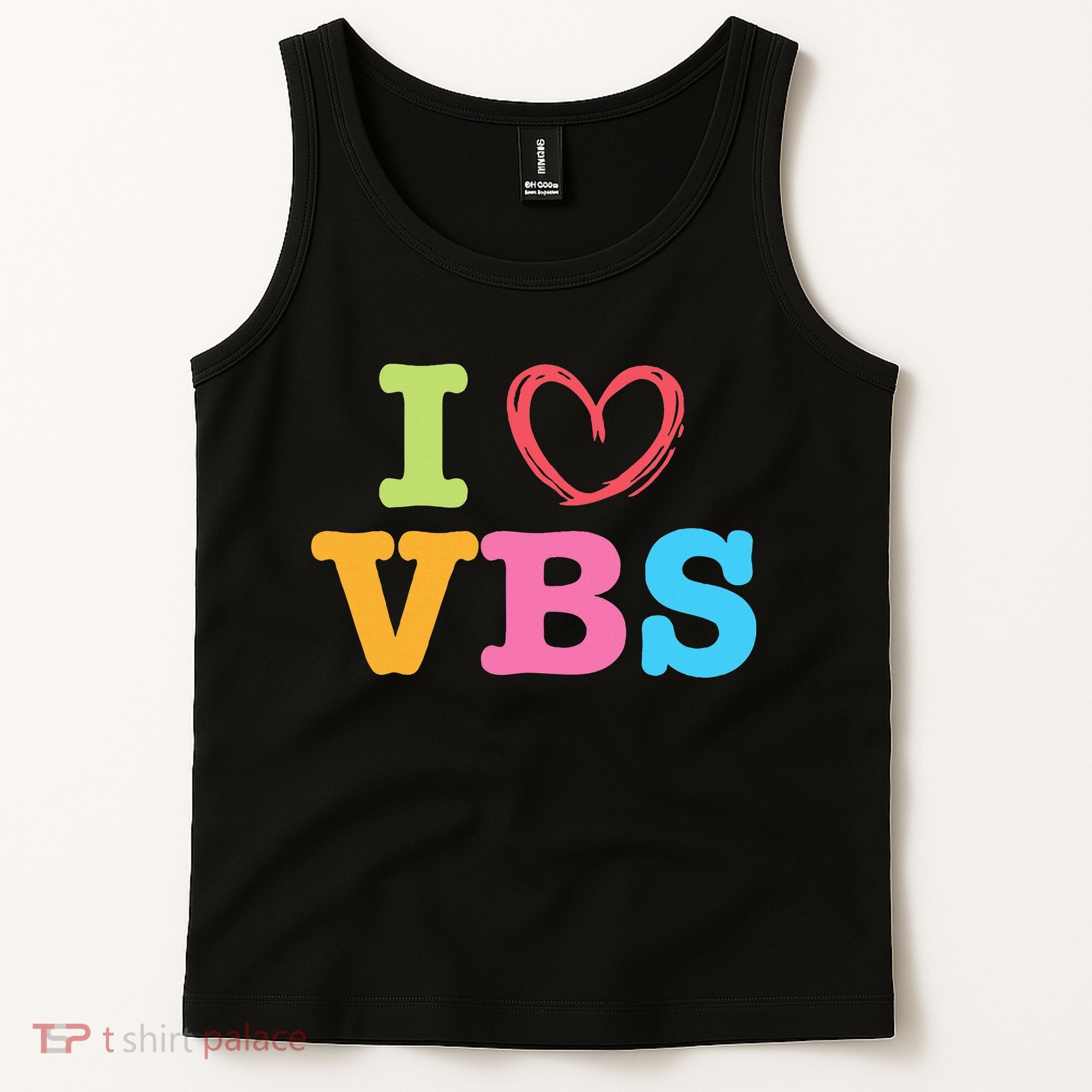 I Love Vbs I Heart Vacation Bible School Crew Bible Study Tank Top