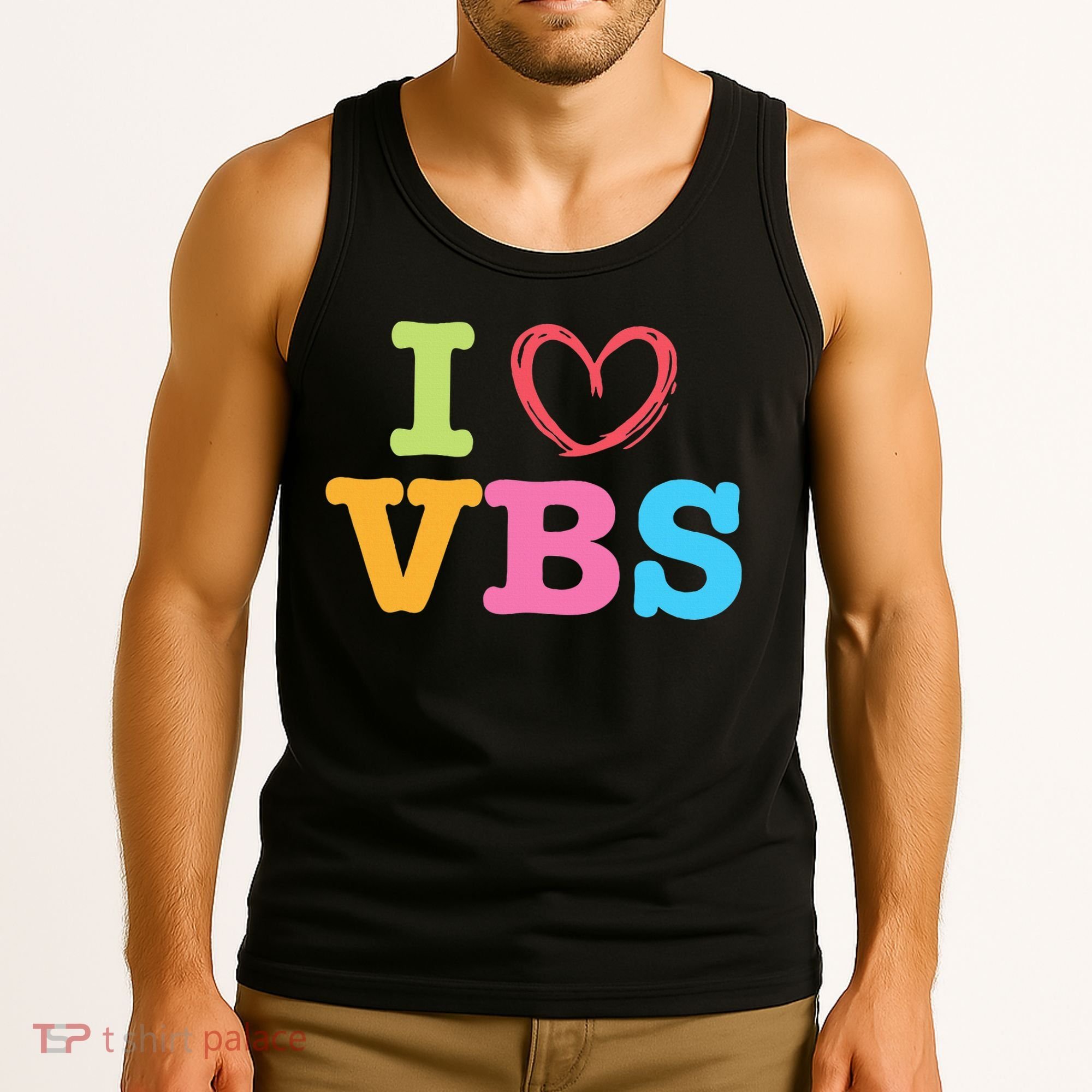 I Love Vbs I Heart Vacation Bible School Crew Bible Study Tank Top