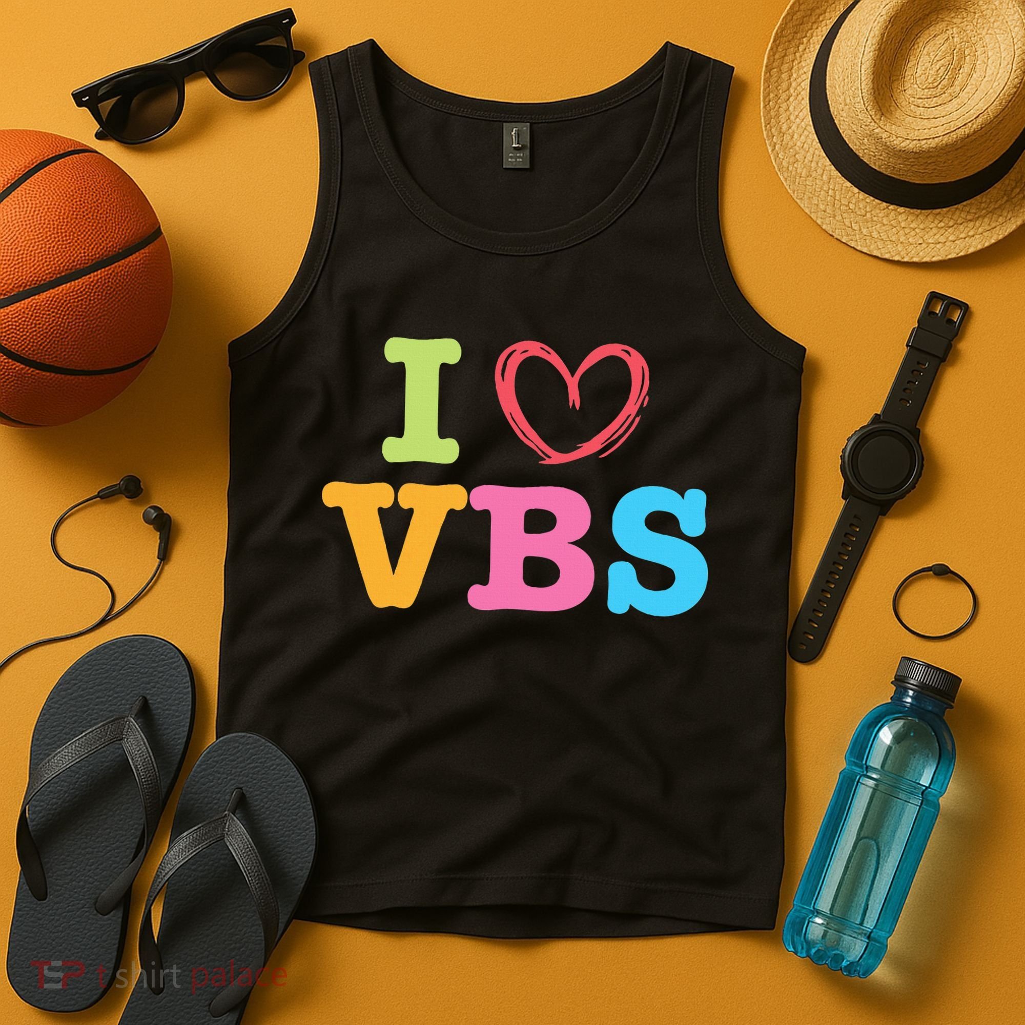 I Love Vbs I Heart Vacation Bible School Crew Bible Study Tank Top