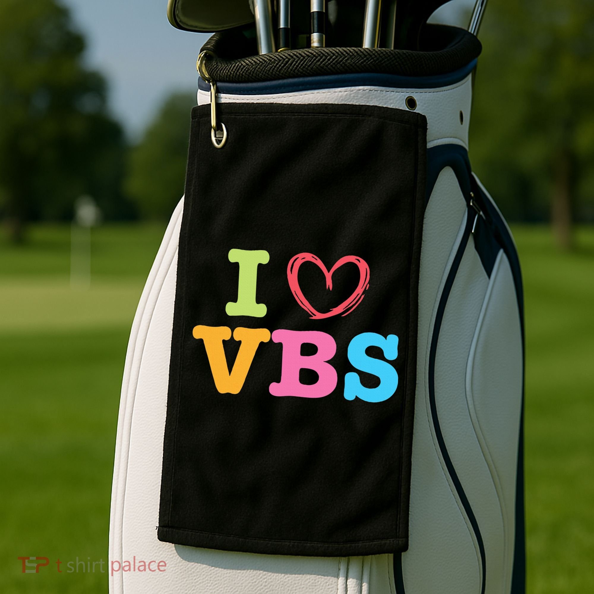 I Love Vbs I Heart Vacation Bible School Crew Bible Study Golf Towel