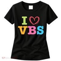 I Love Vbs I Heart Vacation Bible School Crew Bible Study Women's T-Shirt thumb 0