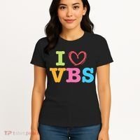I Love Vbs I Heart Vacation Bible School Crew Bible Study Women's T-Shirt thumb 4