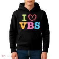 I Love Vbs I Heart Vacation Bible School Crew Bible Study Kids Hoodie thumb 4