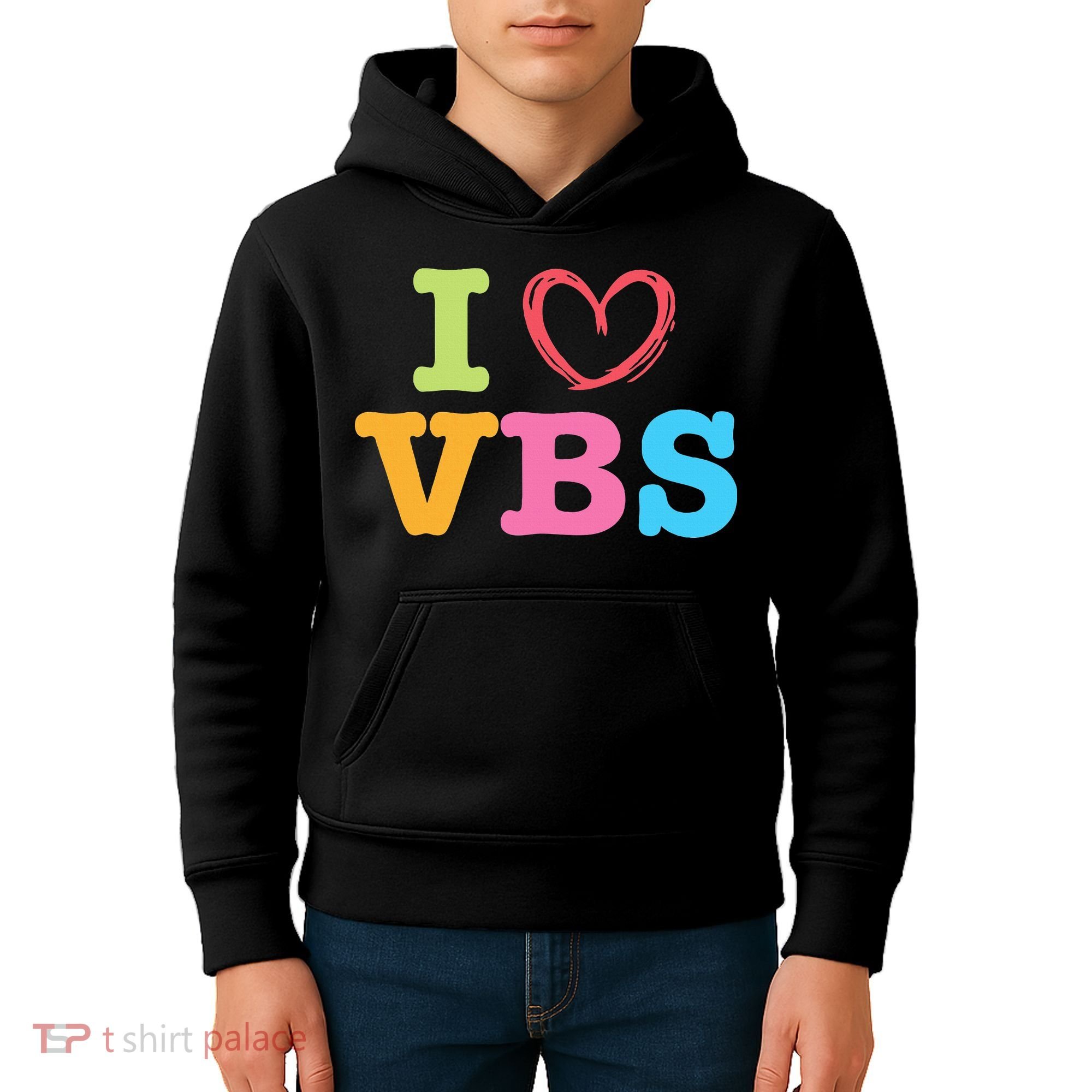 I Love Vbs I Heart Vacation Bible School Crew Bible Study Kids Hoodie