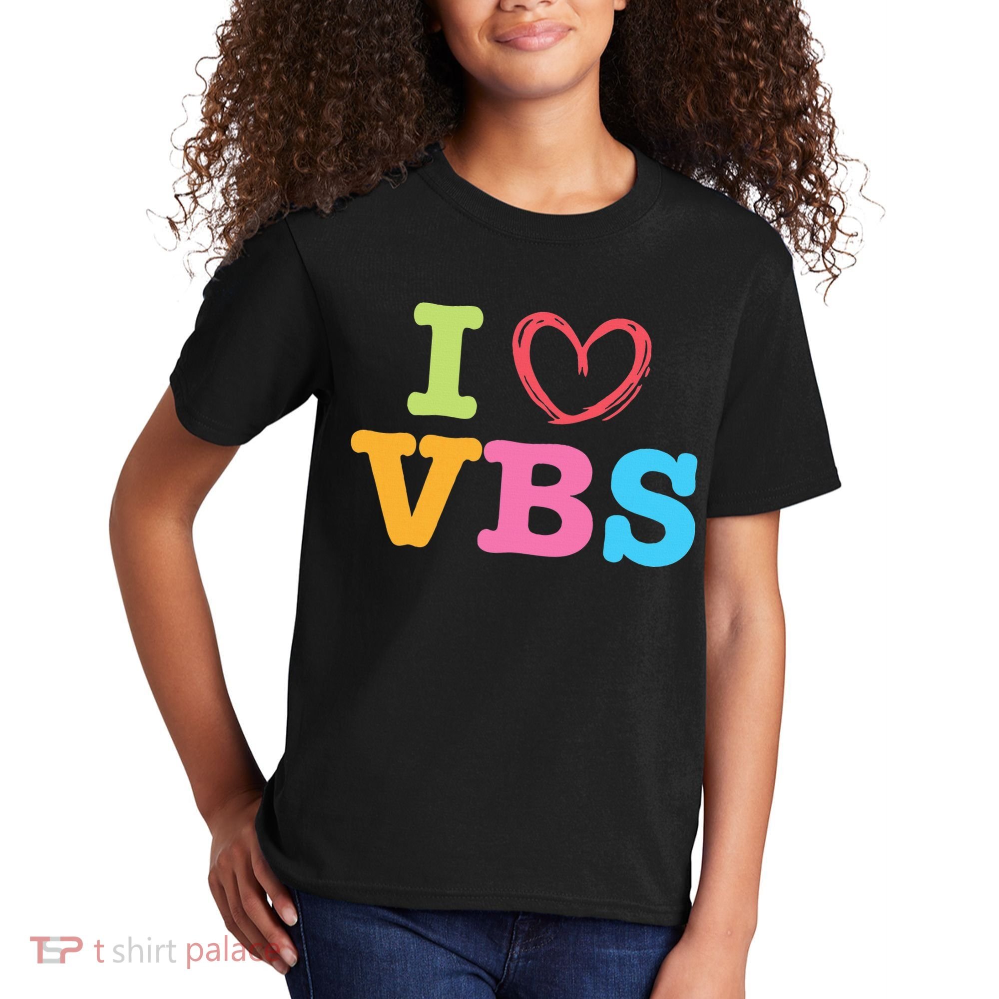 I Love Vbs I Heart Vacation Bible School Crew Bible Study Kids T-Shirt