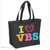 I Love Vbs I Heart Vacation Bible School Crew Bible Study Tote Bag thumb 2