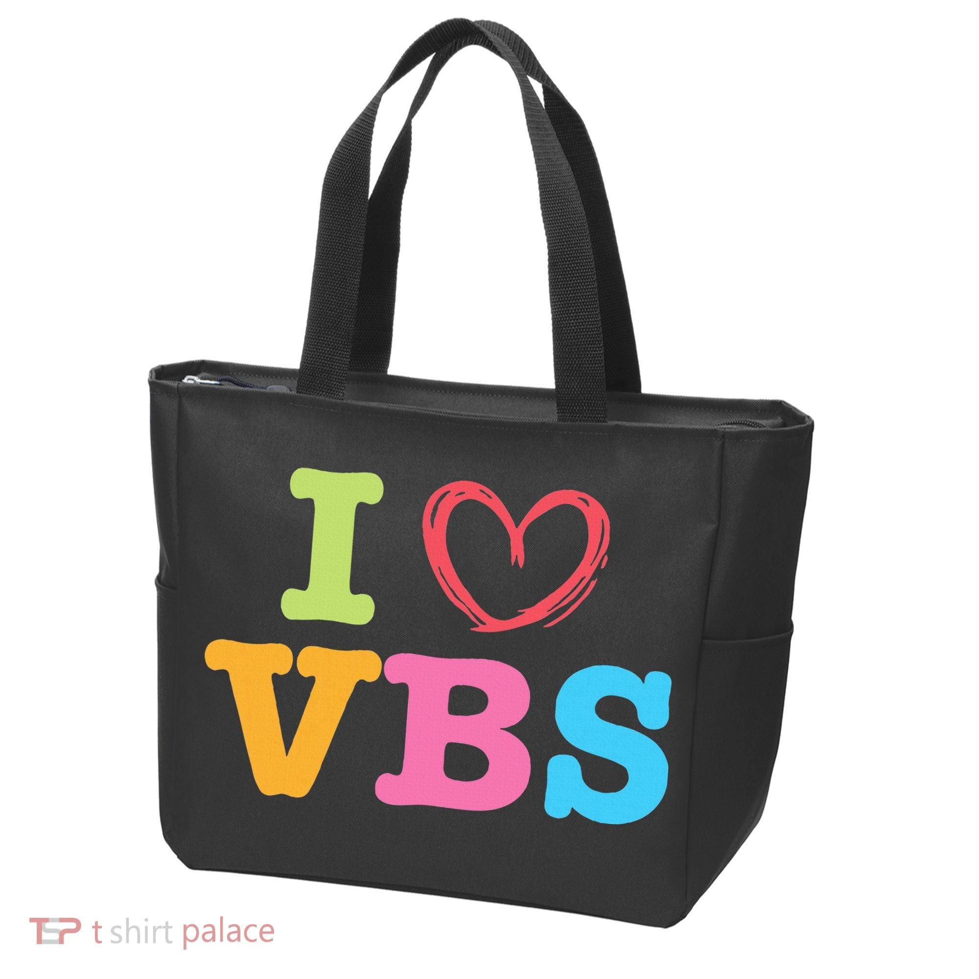 I Love Vbs I Heart Vacation Bible School Crew Bible Study Tote Bag
