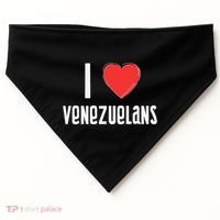 I Love Venezuelans Nationality Venezuela USA-Made Doggie Bandana thumb 0