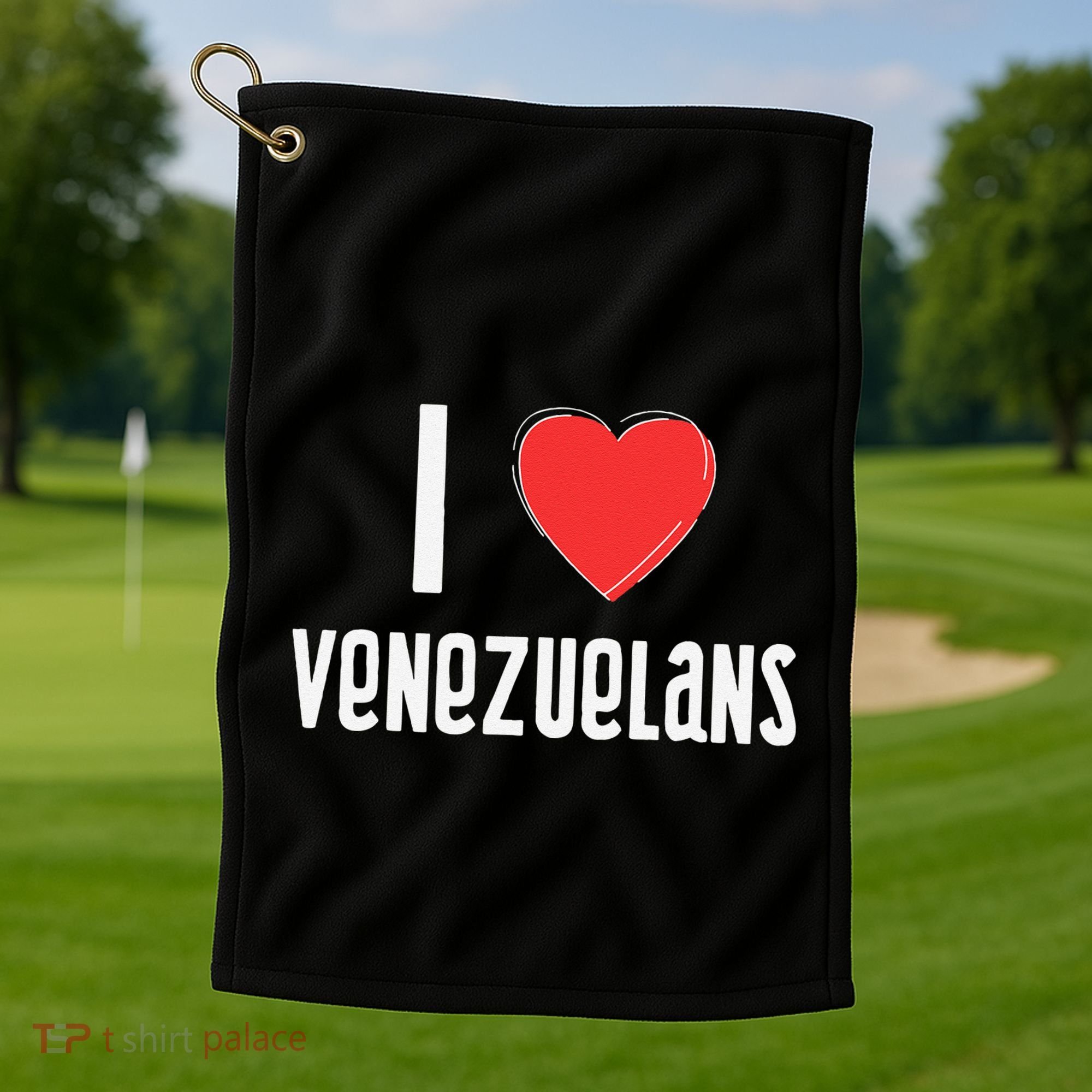 I Love Venezuelans Nationality Venezuela Golf Towel