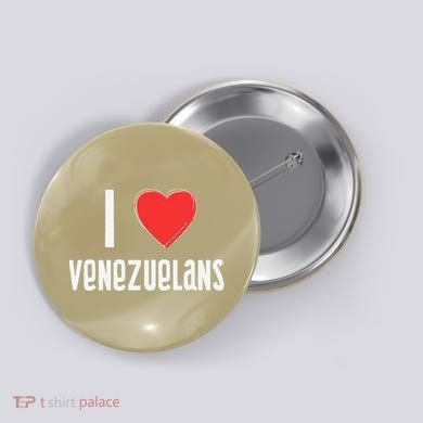 I Love Venezuelans Nationality Venezuela Button