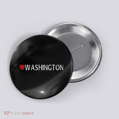 I Love Washington Button