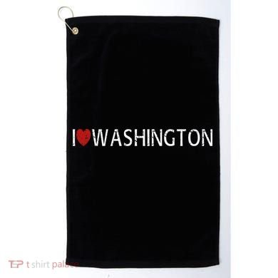I Love Washington Golf Towel
