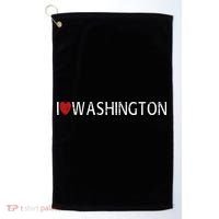 I Love Washington Golf Towel thumb 0