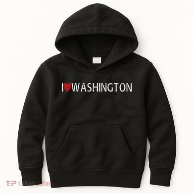 I Love Washington Kids Hoodie