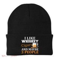 I Like Whiskey And Cigars And Maybe 3 People Beanie thumb 0