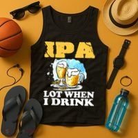 IPA Lot When I Drink Funny Drinking Beer Tank Top thumb 4