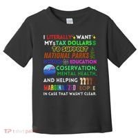 I Literally Want My Tax Dollars To Support National Parks Toddler T-Shirt thumb 0