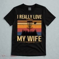 I Love When My Wife Lets Me Play Disc Golf Frisbee Golfing T-Shirt thumb 5