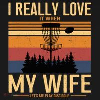 I Love When My Wife Lets Me Play Disc Golf Frisbee Golfing Coaster thumb 2