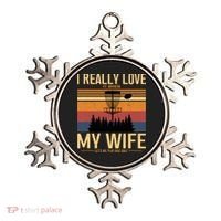 I Love When My Wife Lets Me Play Disc Golf Frisbee Golfing Ornament thumb 0
