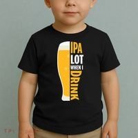IPA Lot When I Drink Beer Lover Drinking Team Beer Gift Toddler T-Shirt thumb 2