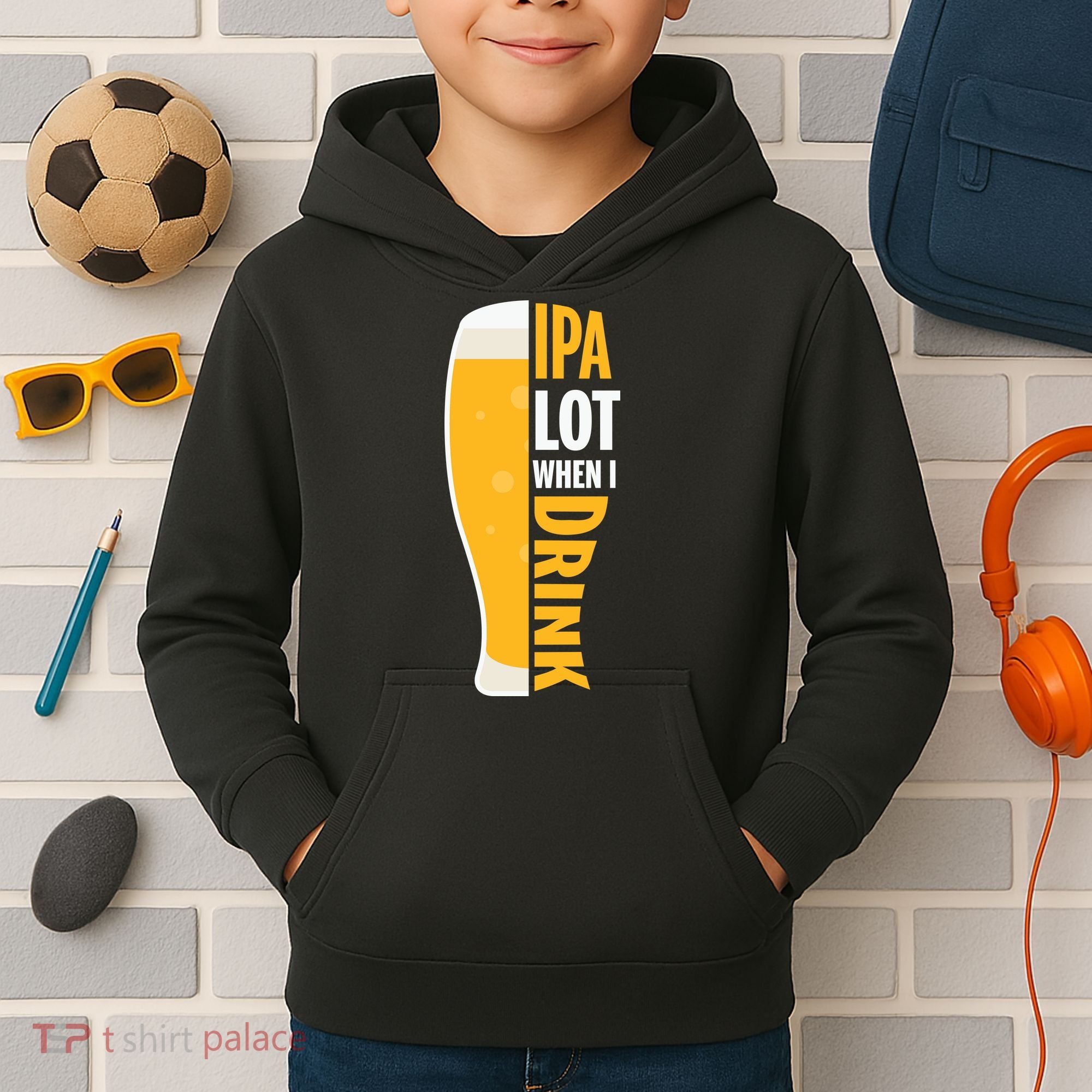 IPA Lot When I Drink Beer Lover Drinking Team Beer Gift Kids Hoodie
