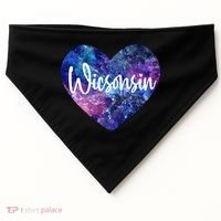 I Love Wisconsin Usa Great Gift USA-Made Doggie Bandana thumb 0
