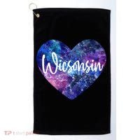 I Love Wisconsin Usa Great Gift Golf Towel thumb 0