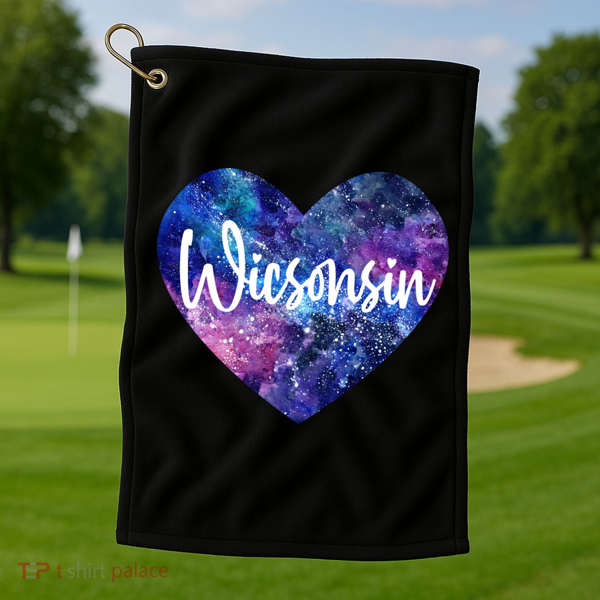 I Love Wisconsin Usa Great Gift Golf Towel