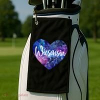 I Love Wisconsin Usa Great Gift Golf Towel thumb 2