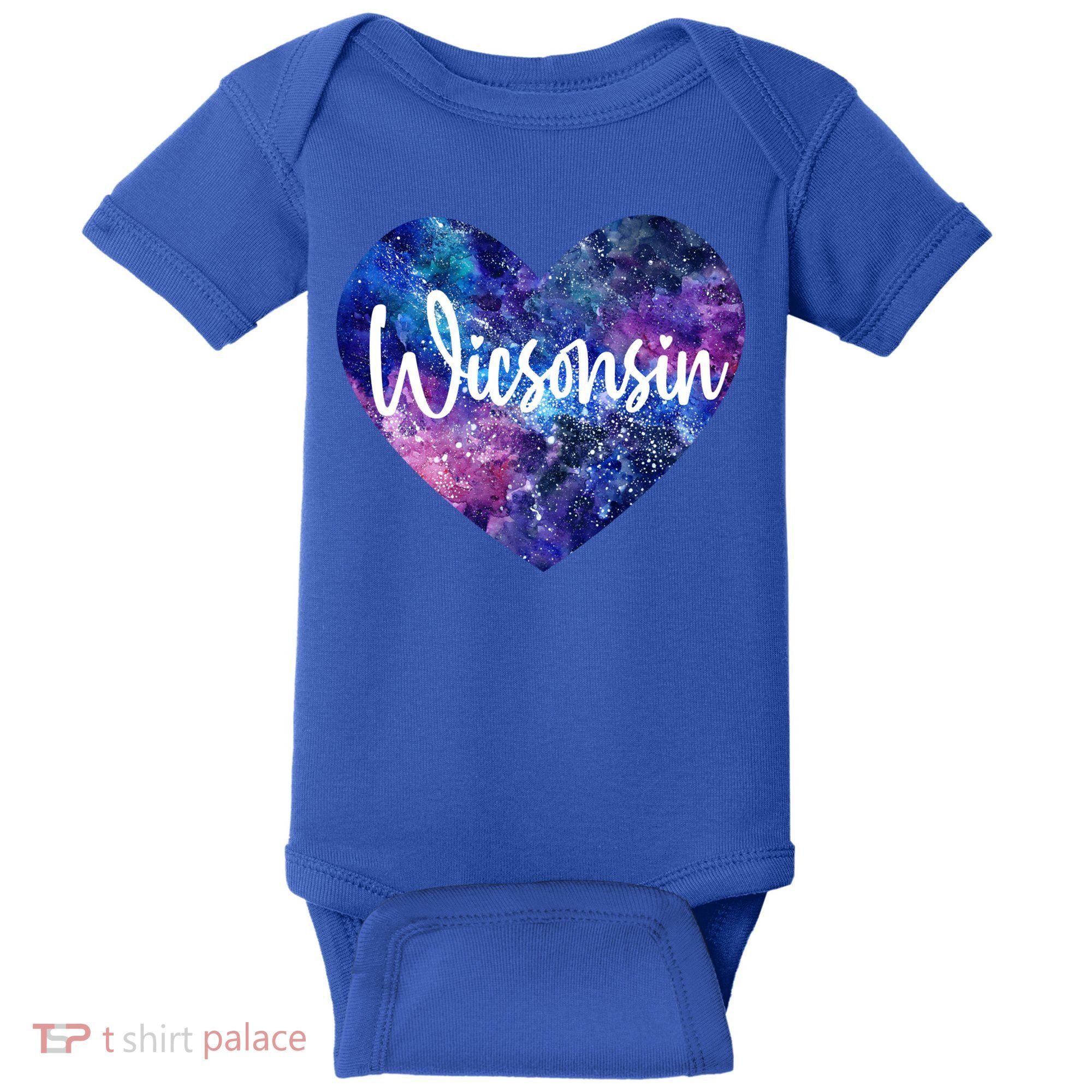 I Love Wisconsin Usa Great Gift Baby Bodysuit