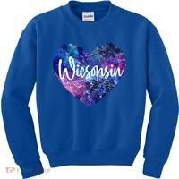 I Love Wisconsin Usa Great Gift Kids Sweatshirt thumb 0