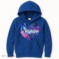 I Love Wisconsin Usa Great Gift Kids Hoodie thumb 0