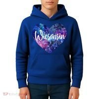 I Love Wisconsin Usa Great Gift Kids Hoodie thumb 4