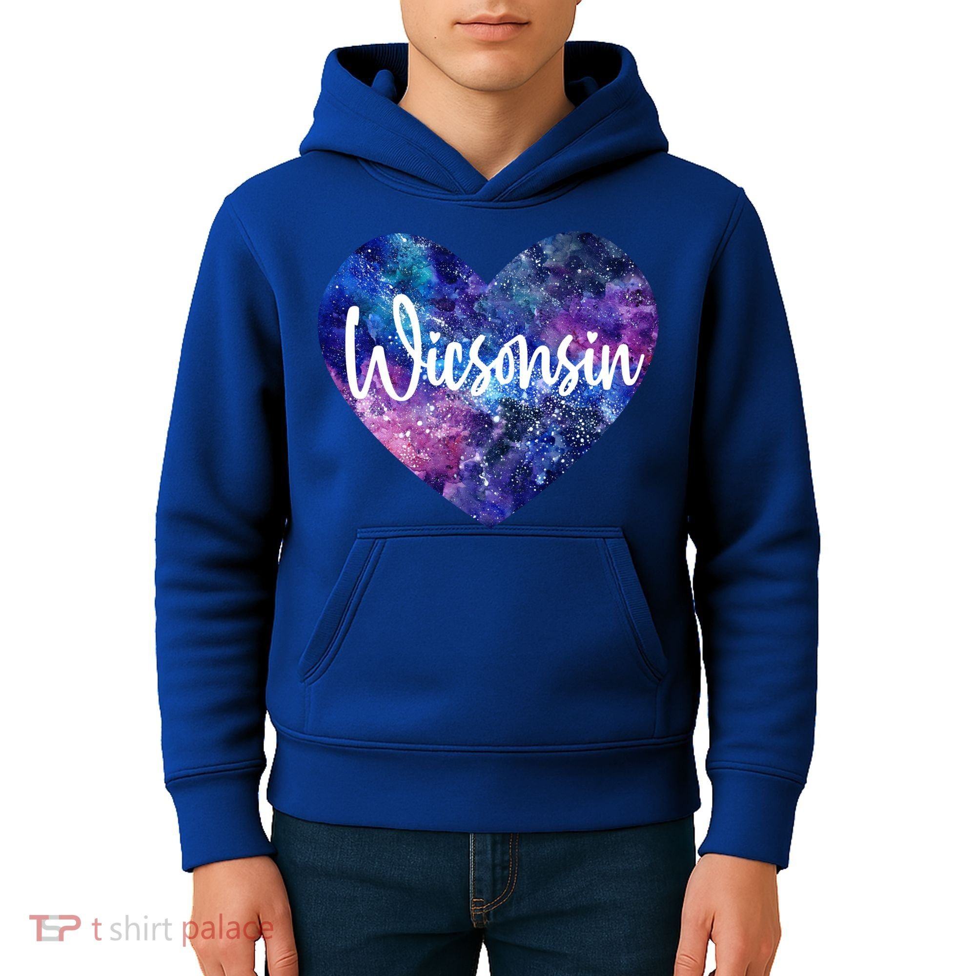 I Love Wisconsin Usa Great Gift Kids Hoodie