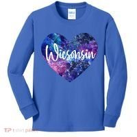I Love Wisconsin Usa Great Gift Kids Long Sleeve Shirt thumb 0