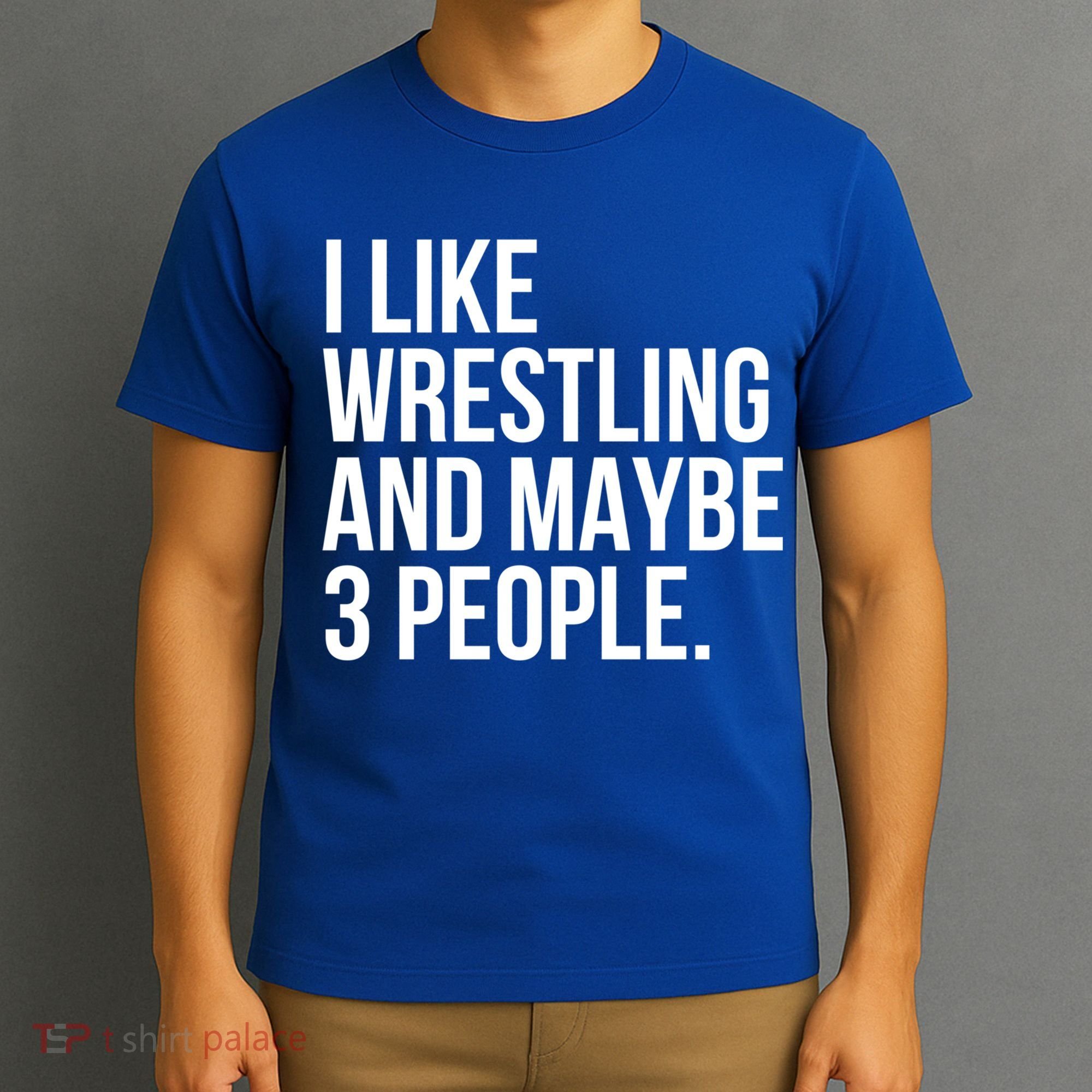I Like Wrestling And Maybe 3 People Funny Wrestling Lover Great Gift T-Shirt