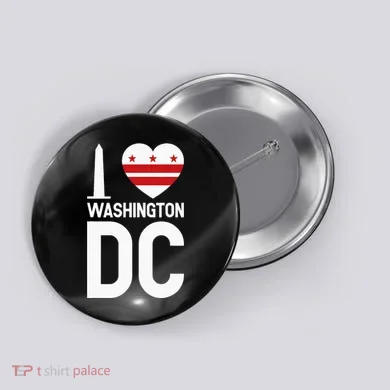 I Love Washington DC Button