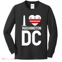 I Love Washington DC Kids Long Sleeve Shirt thumb 0