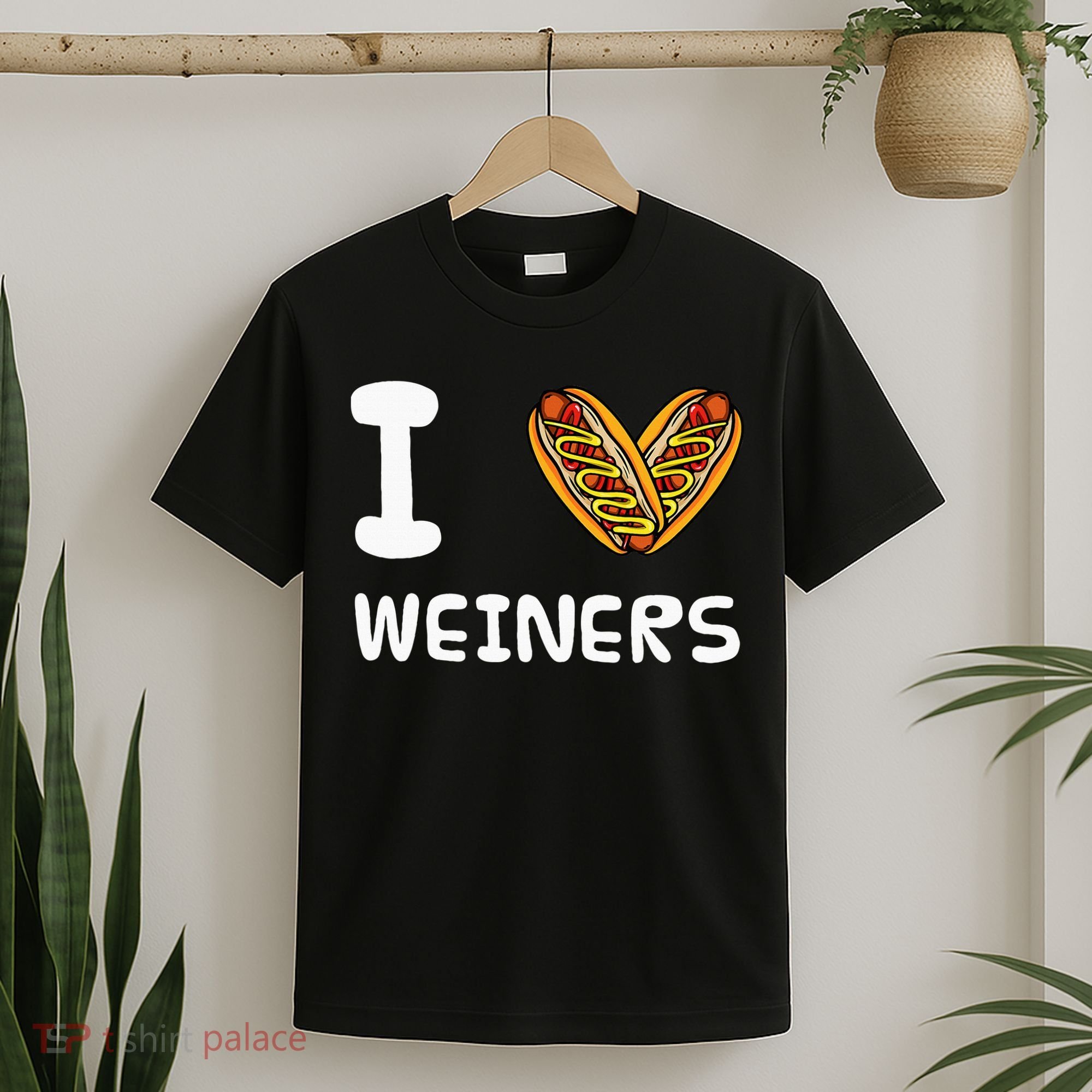 I Love Weiners Hotdogs Frankfurter Wiener Frank Sausage Bun T-Shirt