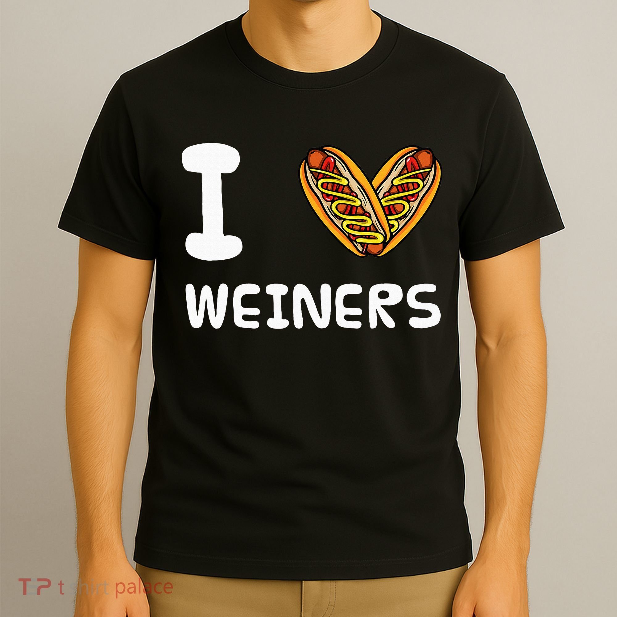 I Love Weiners Hotdogs Frankfurter Wiener Frank Sausage Bun T-Shirt