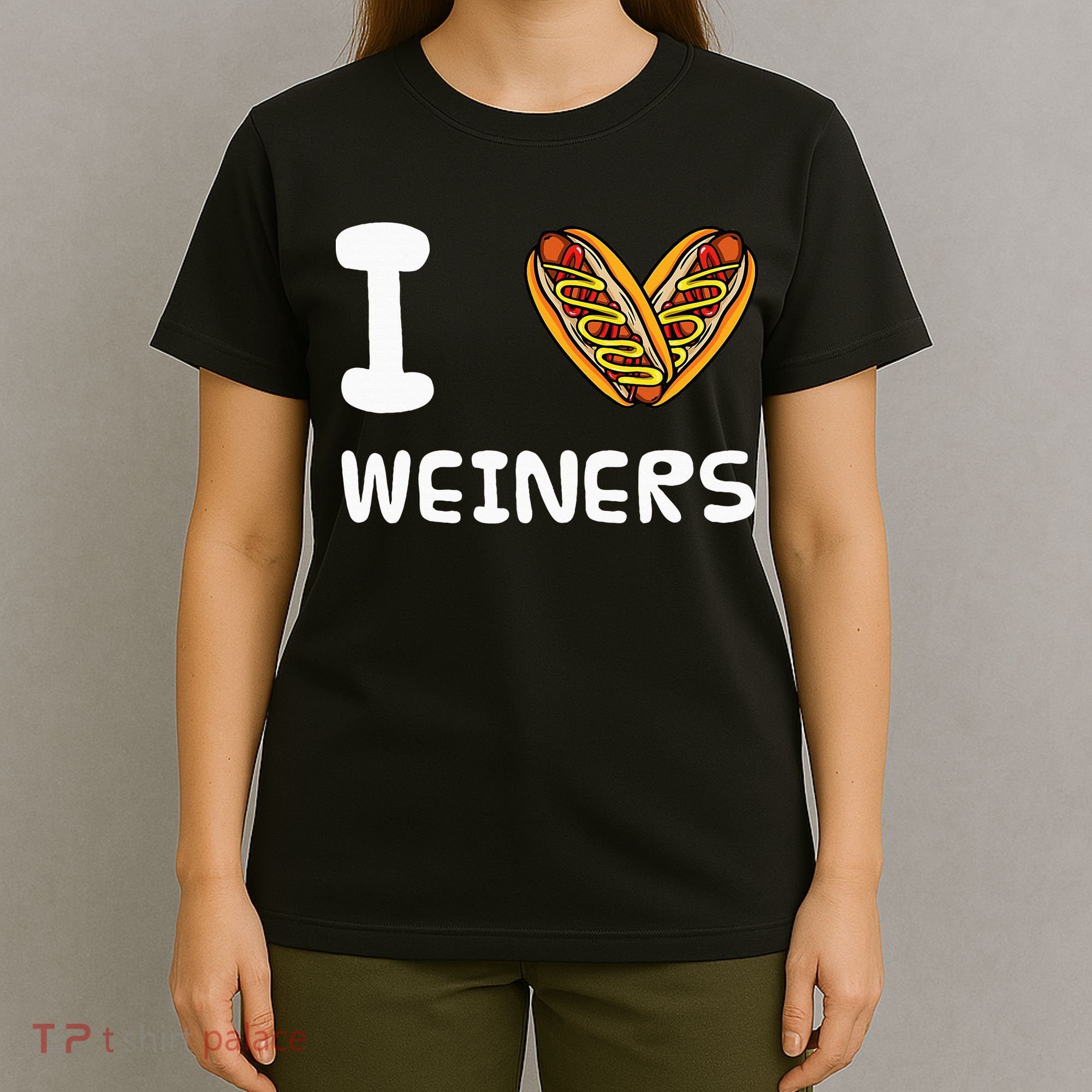 I Love Weiners Hotdogs Frankfurter Wiener Frank Sausage Bun T-Shirt