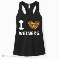 I Love Weiners Hotdogs Frankfurter Wiener Frank Sausage Bun Women's Tank Top thumb 0