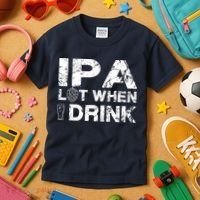 IPA Lot When I Drink Funny Drinking Beer Craft Beer Brewery Kids T-Shirt thumb 3