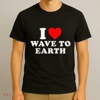 I Love Wave To Earth Funny I Heart Wave To Earth T-Shirt thumb 3