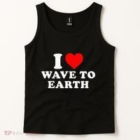 I Love Wave To Earth Funny I Heart Wave To Earth Tank Top thumb 2